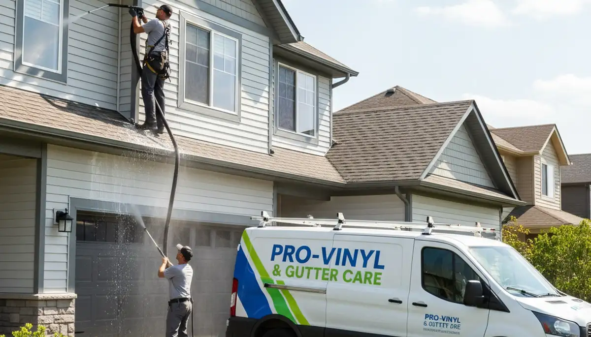Portland, OR gutter cleaning service removing debris from home gutters to prevent water damage