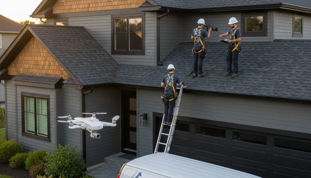 Roof inspection in Portland, OR for moss, leaks, and storm damage on a home roof