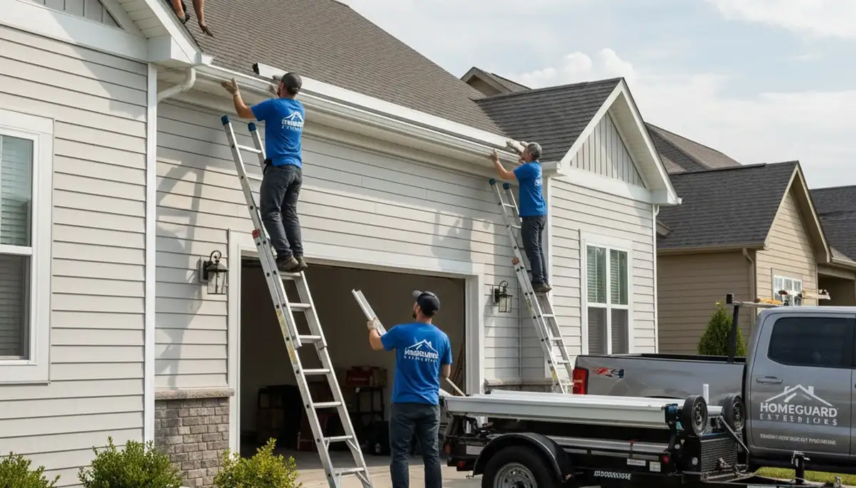 Seamless gutters installed on a Portland, OR home for leak-free rain protection