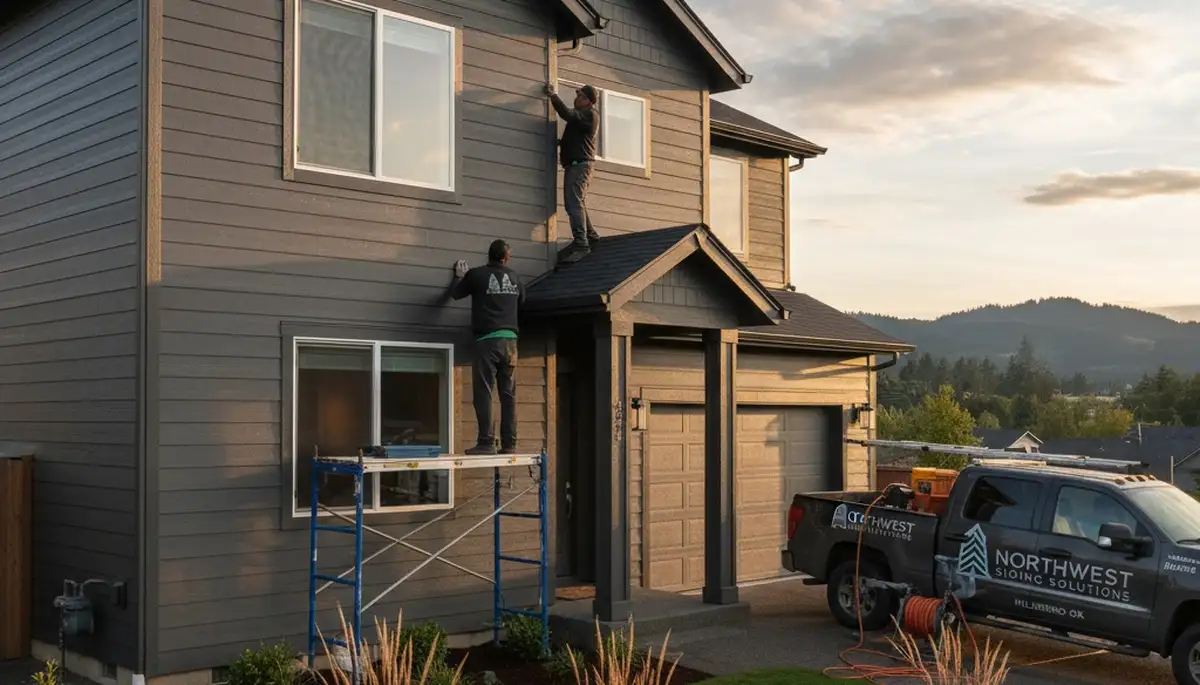 Vinyl siding contractors enhancing home exterior in Portland OR