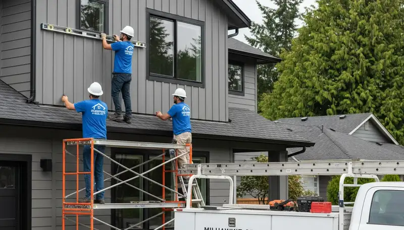 Vinyl siding installation by Portland, OR siding contractors for a home exterior upgrade
